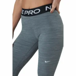 Nike Pro Women's Mid-Rise Mesh-Paneled Leggings SMOKE GREY/HTR/BLACK/WHITE