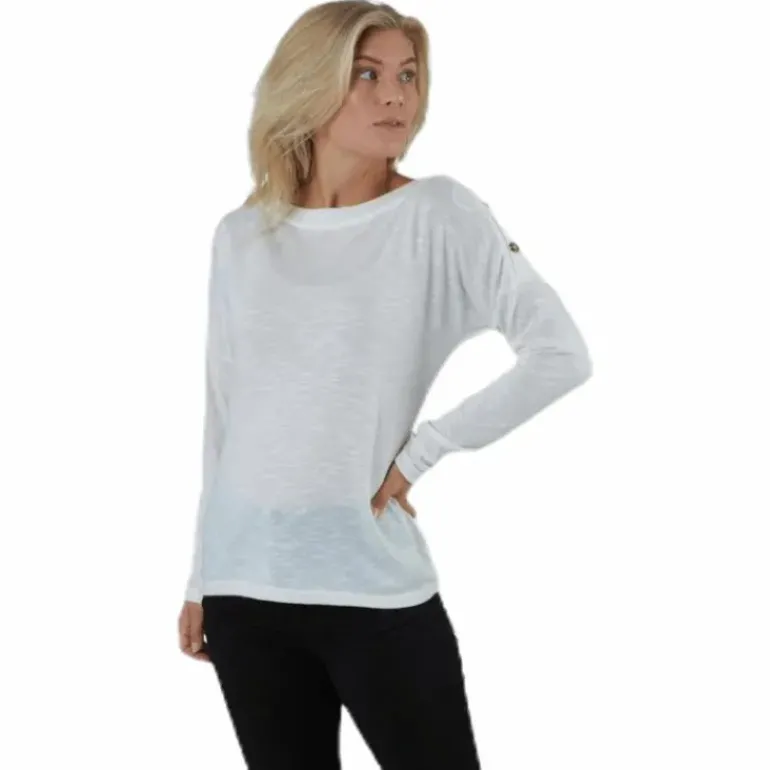 Nollie Ls O-Neck Top White