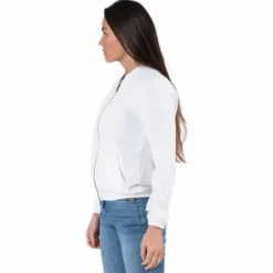 Nova Lux Bomber Jacket Solid 8 White