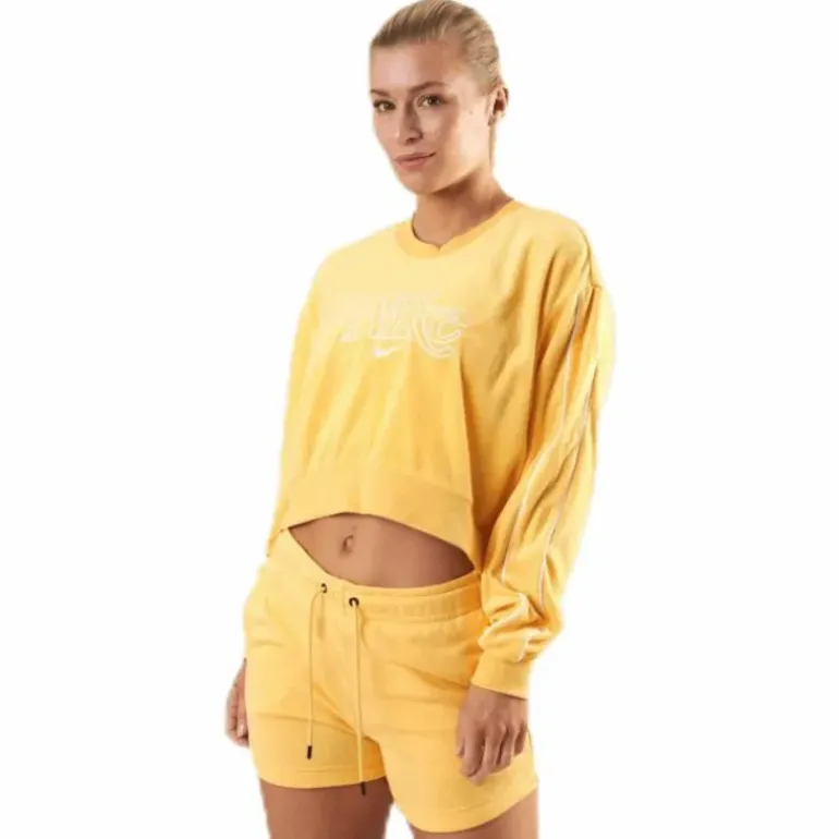 Nsw Retro Femme Crew Terry Yellow