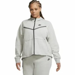 Nsw tch flc wr hoody fz plus Grey