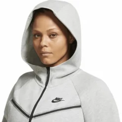 Nsw tch flc wr hoody fz plus Grey