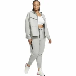 Nsw tch flc wr hoody fz plus Grey