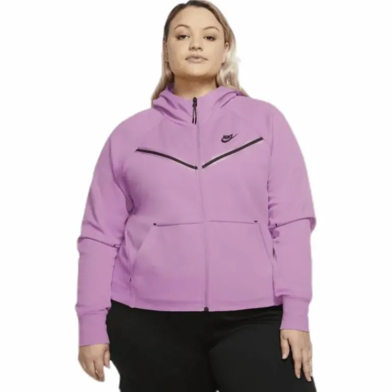 Nsw tch flc wr hoody fz plus Pink