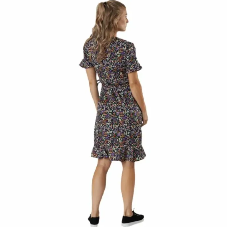 Olivia S/S Wrap Dress Wvn Black