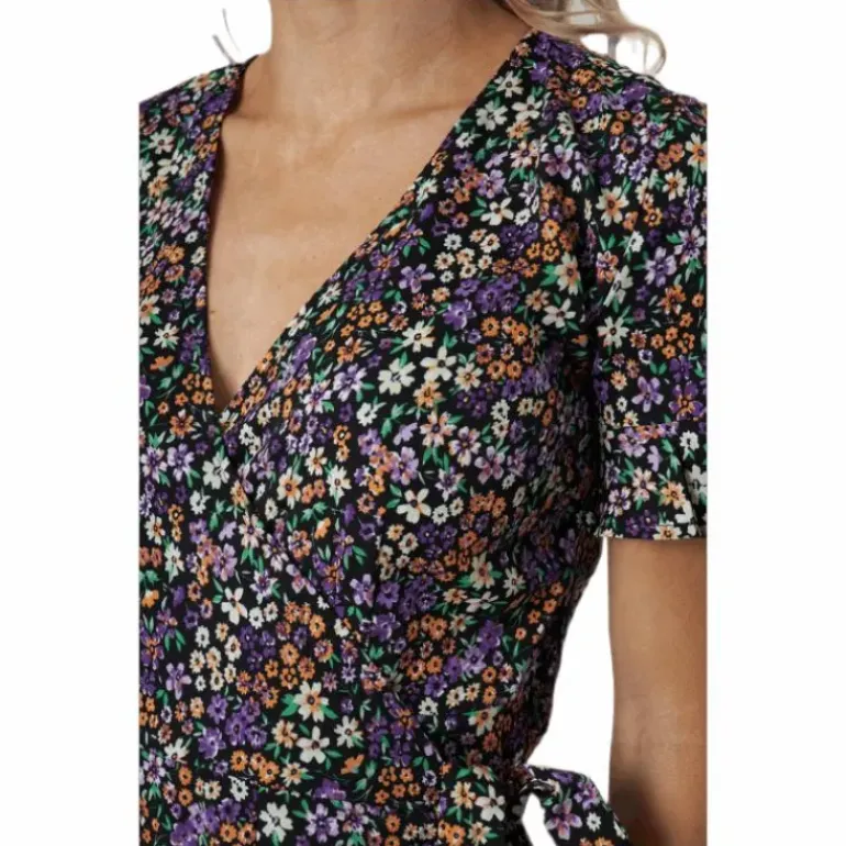 Olivia S/S Wrap Dress Wvn Black