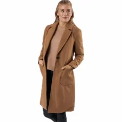 Olivia-Astrid Wool Coat Otw Brown