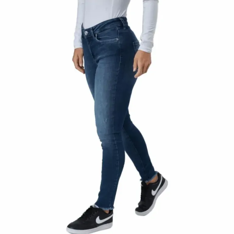 Onlblush Life Mid Sk Ank Raw R Dark Blue Denim