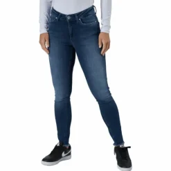 Onlblush Life Mid Sk Ank Raw R Dark Blue Denim