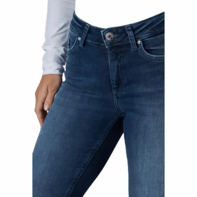 Onlblush Life Mid Sk Ank Raw R Dark Blue Denim