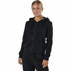 Onlfeel Life L/s Zip Hood Swt Black