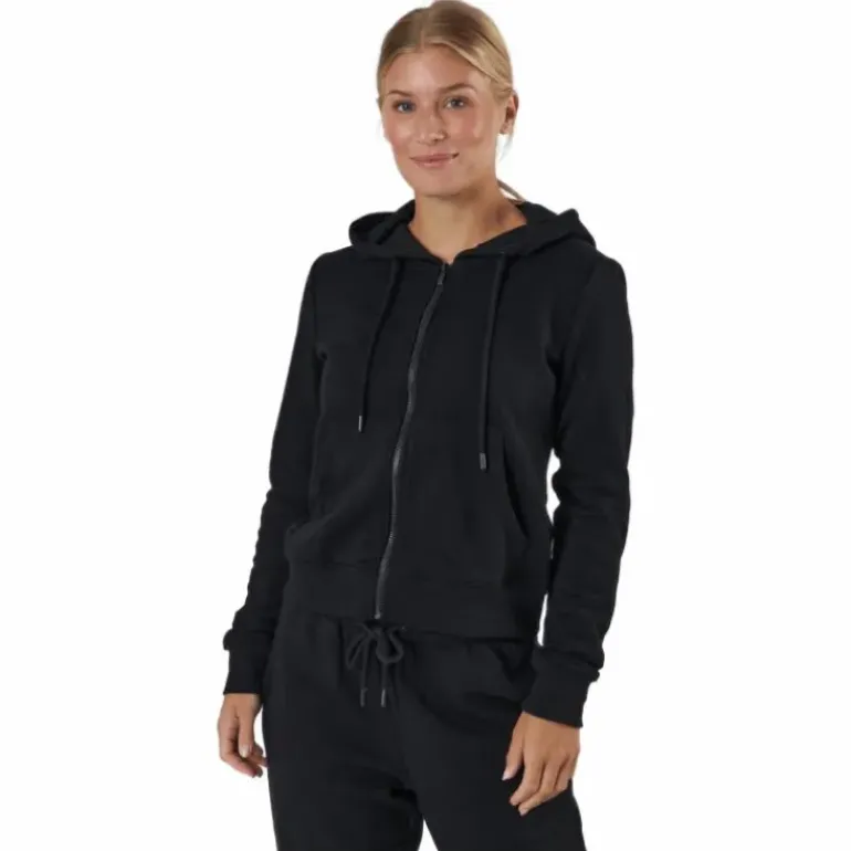 Onlfeel Life L/s Zip Hood Swt Black