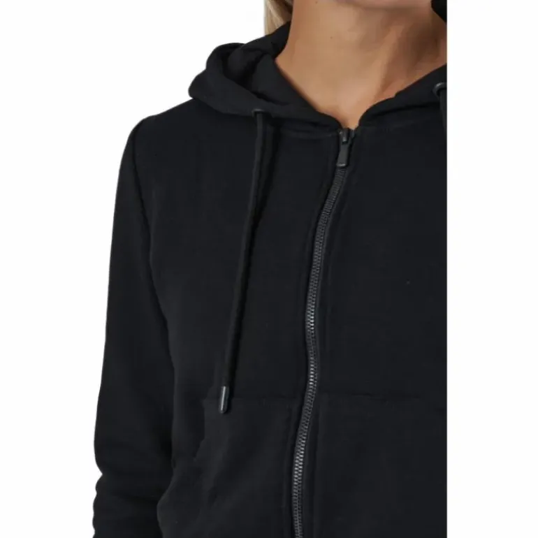 Onlfeel Life L/s Zip Hood Swt Black