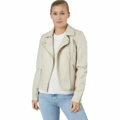 Onlgemma Faux Leather Biker Ot Silver Lining