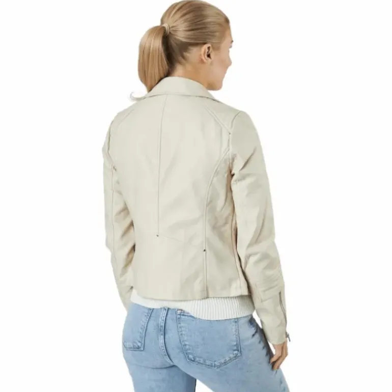 Onlgemma Faux Leather Biker Ot Silver Lining