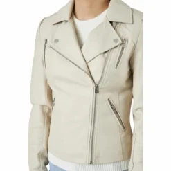 Onlgemma Faux Leather Biker Ot Silver Lining