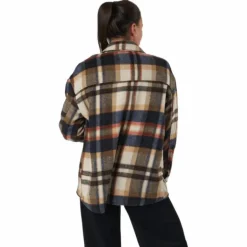 Onlmaci L/s Check Shacket Pnt Humus