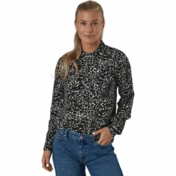 Onlnew Mallory L/s Blouse Aop Whitecap Gray