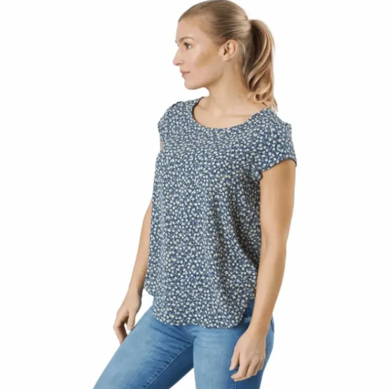 Onlvic Ss Aop Top Ptm Blue Mirage