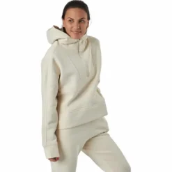 Oversized Zip Hood Light Sand