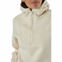 Oversized Zip Hood Light Sand