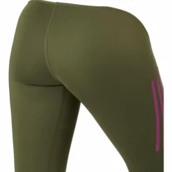 Own The Run Block 7/8 Running Leggings Women Focus Olive / Beige Tone