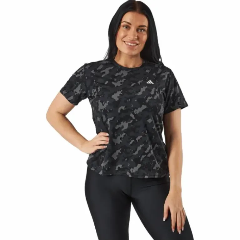 Own the Run Camo Running T-Shirt Black