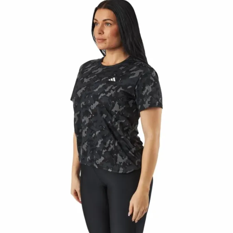 Own the Run Camo Running T-Shirt Black