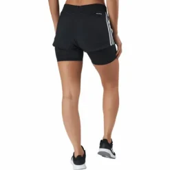 Pacer 3 Stripe Woven 2 In 1 Short Black / White
