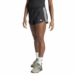 Pacer Training 3-Stripes Woven High-Rise Shorts Black / White