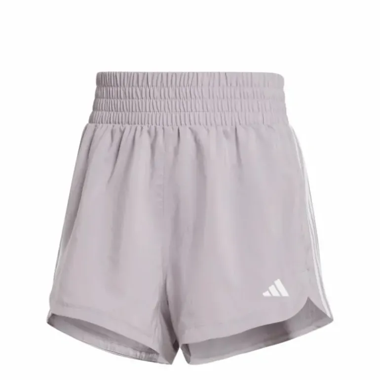 Pacer Training 3-Stripes Woven High-Rise Shorts Preloved Fig / White