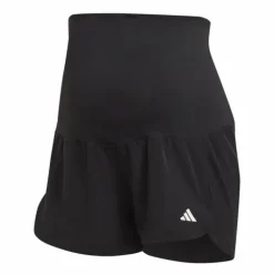 Pacer Woven Stretch Training Maternity Shorts Black / White