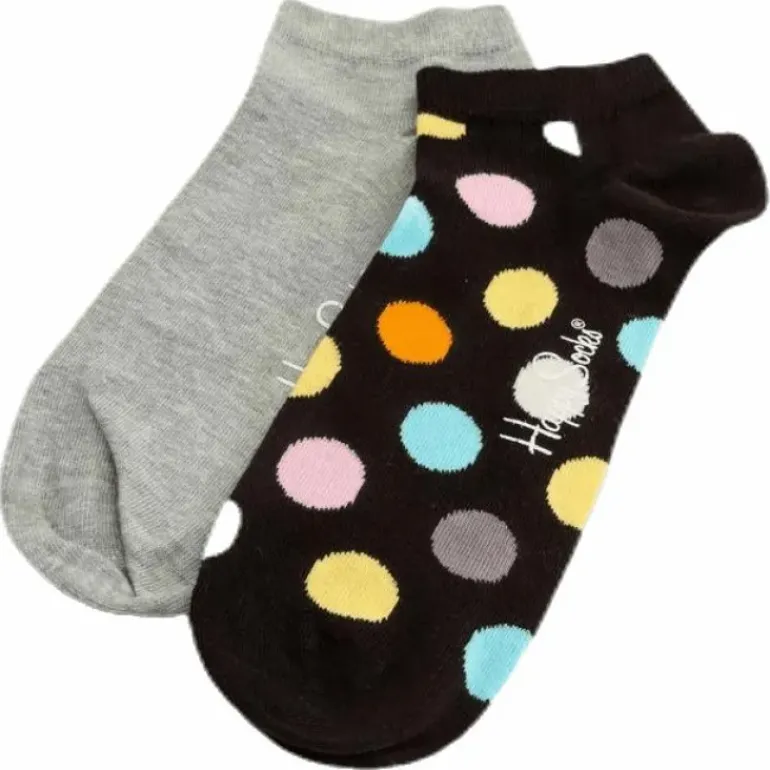2-Pack Big Dot Low Socks Black