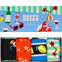 4-pack Fancy Dinner Socks Gift Light Blue