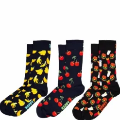 3-pack Food Socks Gift Set Navy