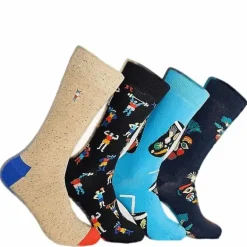4-pack Healthy Lifestyle Socks Multi Color