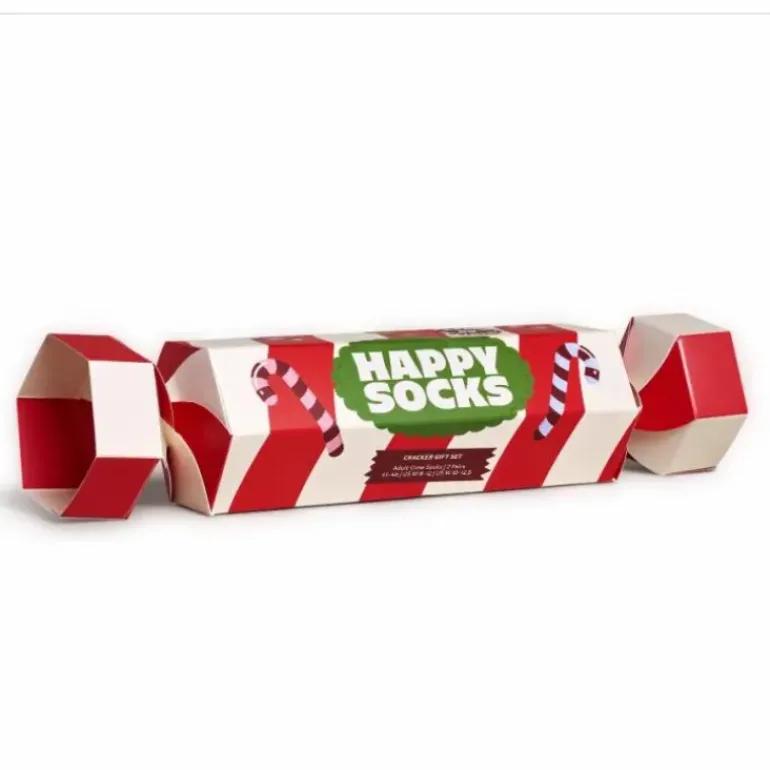 2-pack Holiday Striped Cracker Dark Red