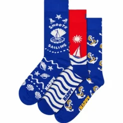 3-pack Smooth Sailing Socks Gi Blue