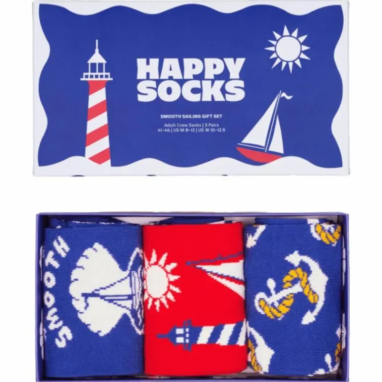 3-pack Smooth Sailing Socks Gi Blue