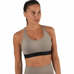Padded Crossback Bra Beige