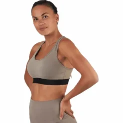 Padded Crossback Bra Beige