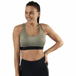Padded Crossback Bra Green