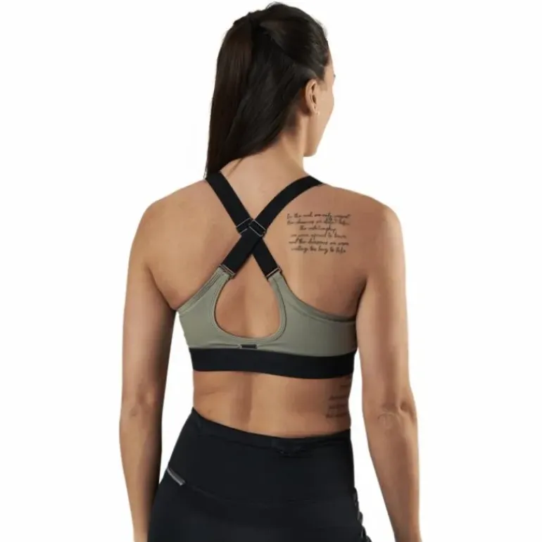 Padded Crossback Bra Green