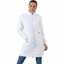 Padded Jacket Long Logo Avera White