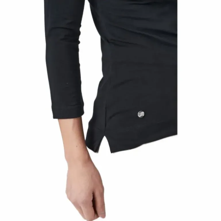 Patrice 3/4 Polo Shirt Black