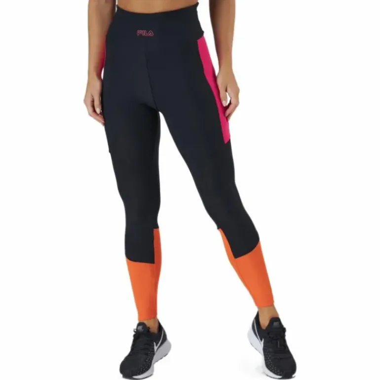 Paula High Waist 7/8 Tight Black-beetroot Purple-mandarin