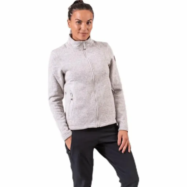 Paulina Melange Fleece Jacket Beige