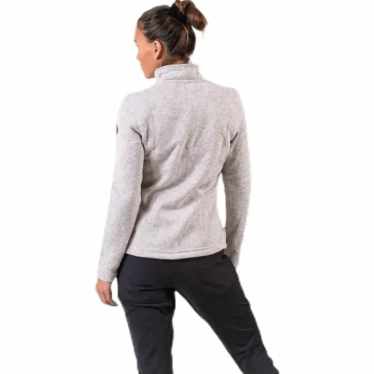 Paulina Melange Fleece Jacket Beige