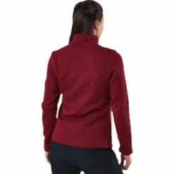 Paulina Melange Fleece Jacket Red