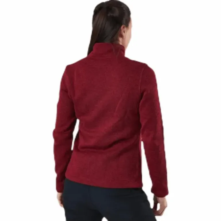 Paulina Melange Fleece Jacket Red